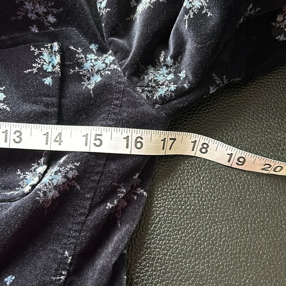 Rebecca Taylor La Vie Celeste Floral Velvet Jacket AND Pant Set XS Pant Sz 25 - Picture 15 of 16